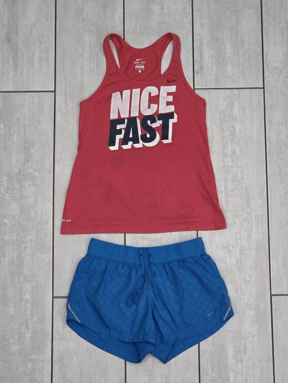 NIKE BUNDLE Dri-FIT Athletic Workout Set Tank Top Running Shorts Size S
